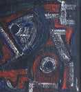 Load image into Gallery viewer, Mid Century Abstract Oil Painting From Sweden