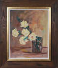 Load image into Gallery viewer, Original Mid Century Still Life Oil Painting Yellow Roses from Sweden