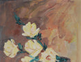 Load image into Gallery viewer, Original Mid Century Still Life Oil Painting Yellow Roses from Sweden