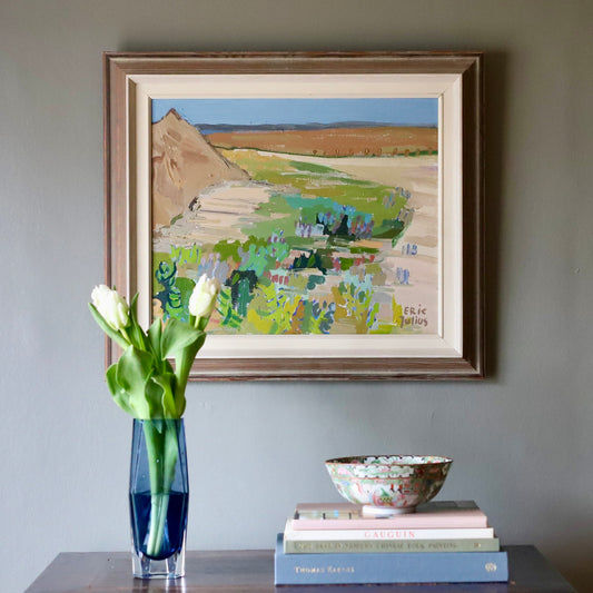 Mid Century Oil Painting by Listed Artist E Julius Sweden