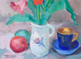 Load image into Gallery viewer, Mid Century Original Still Life Oil Painting By K Ohlsson Sweden