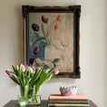Load image into Gallery viewer, Mid Century Original Still Life Oil Painting of Tulips From Sweden
