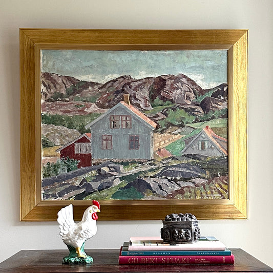 Mid Century Oil Painting By T Torstensson From Sweden