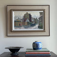 Load image into Gallery viewer, Mid Century Original Cityscape Oil Painting From Sweden By E Skans