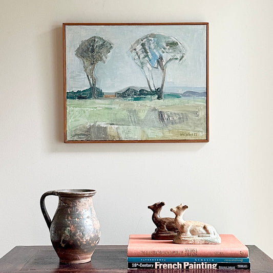 Mid Century Oil Painting by Listed Artist E Julius Sweden