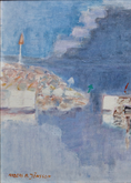 Load image into Gallery viewer, Vintage Seascape Oil Painting By Anders A Jönsson Sweden