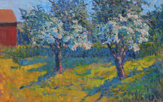 Vintage Impressionist Landscape -Spring- from Sweden 1960's