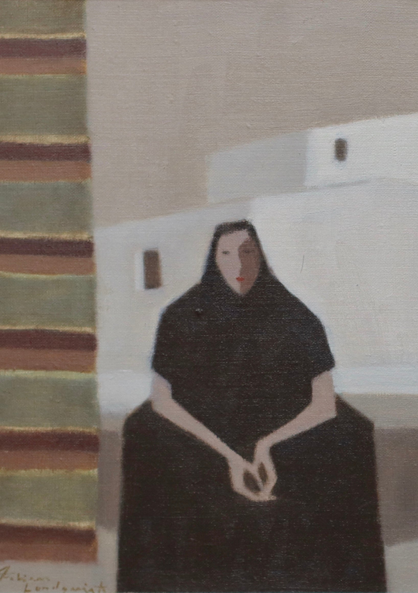 Vintage Swedish Oil Painting by Fabian Lundqvist 1960's
