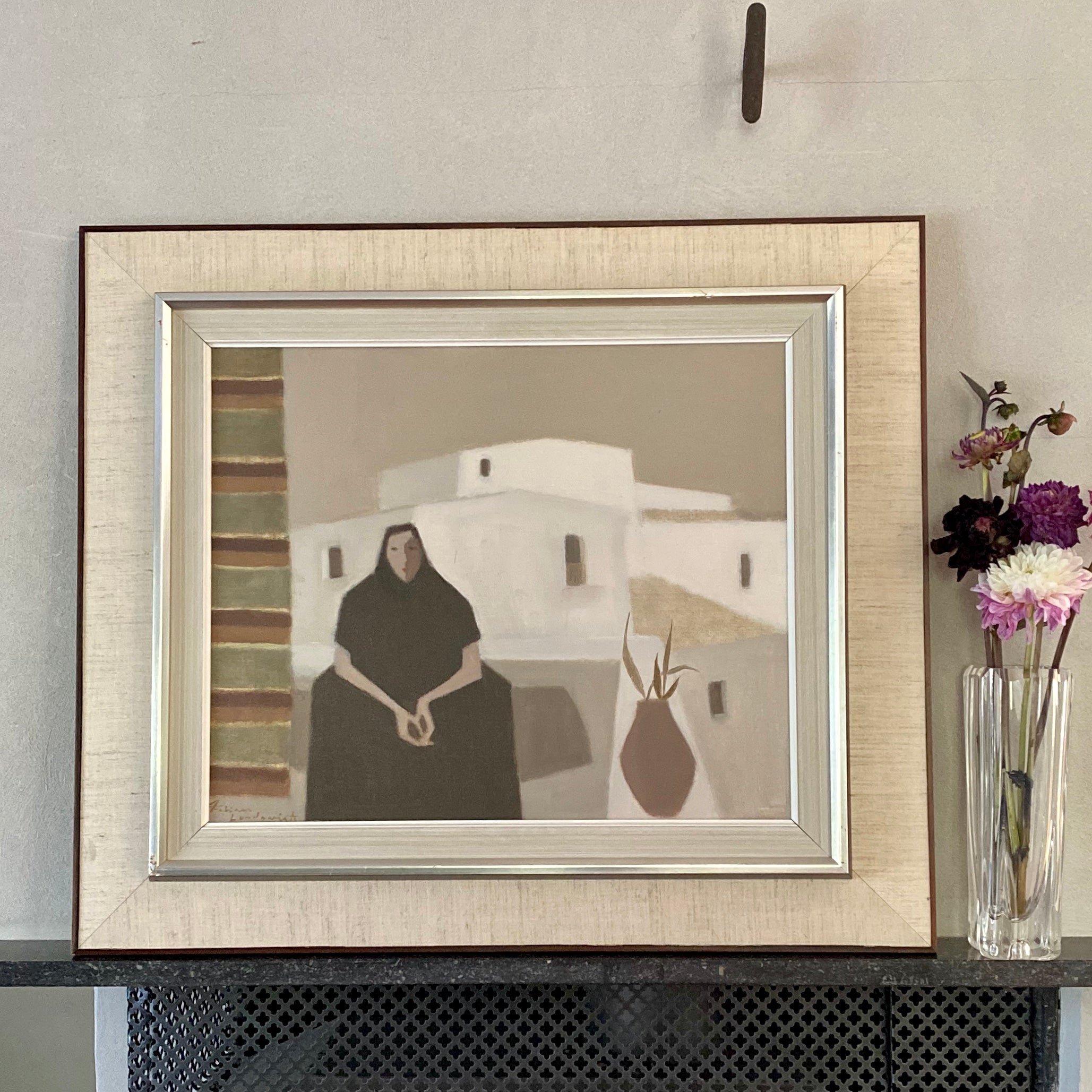 Vintage Swedish Oil Painting by Fabian Lundqvist 1960's