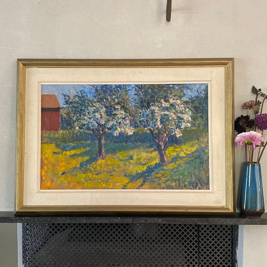Vintage Impressionist Landscape -Spring- from Sweden 1960's
