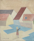Load image into Gallery viewer, Mid Century Oil Painting by Christian Voulethe from 1959