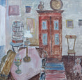 Load image into Gallery viewer, Vintage Interior Oil Painting by Göta Fogler From Sweden