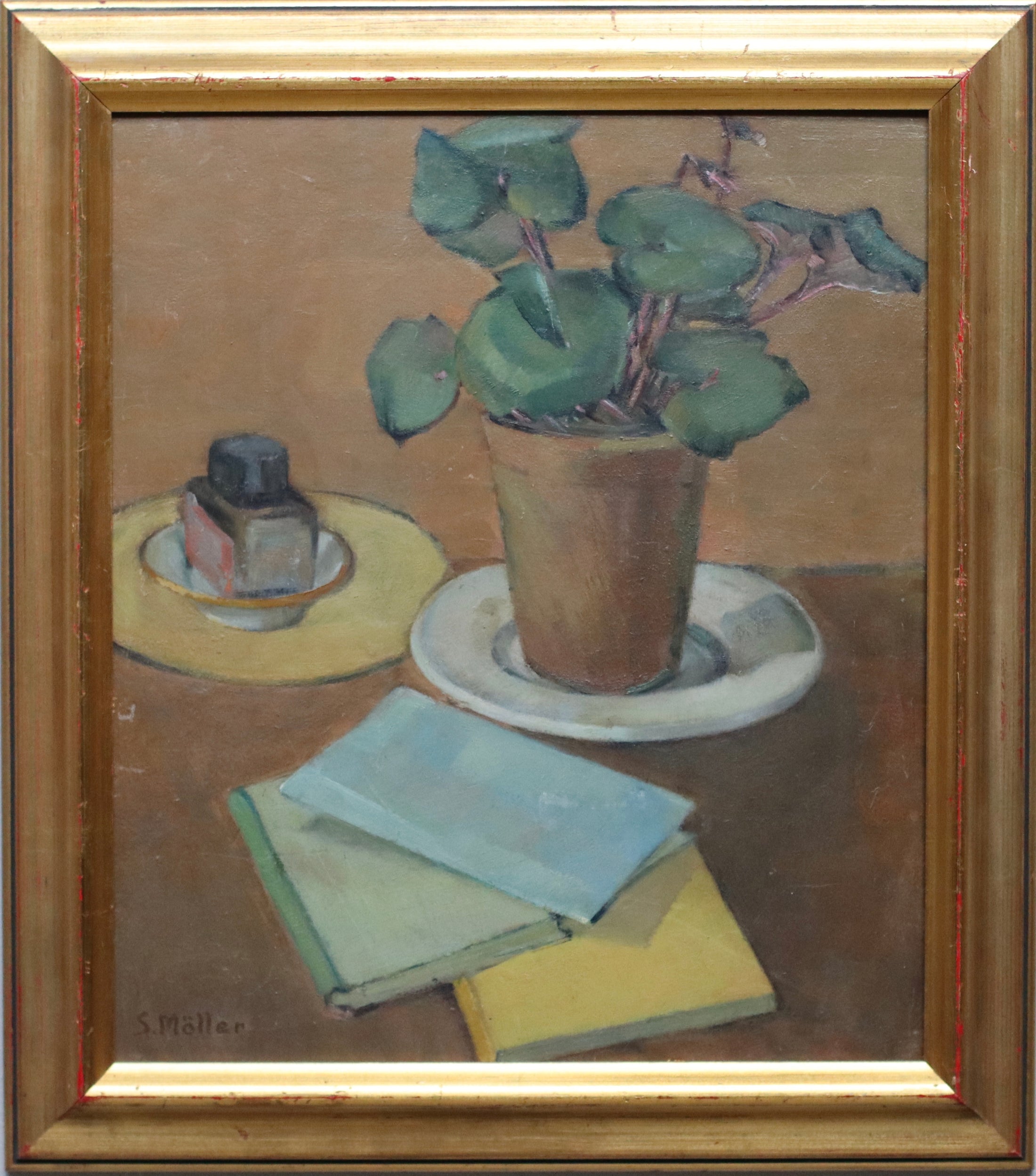 Vintage Still Life Oil Painting From Sweden By Sigurd Möller