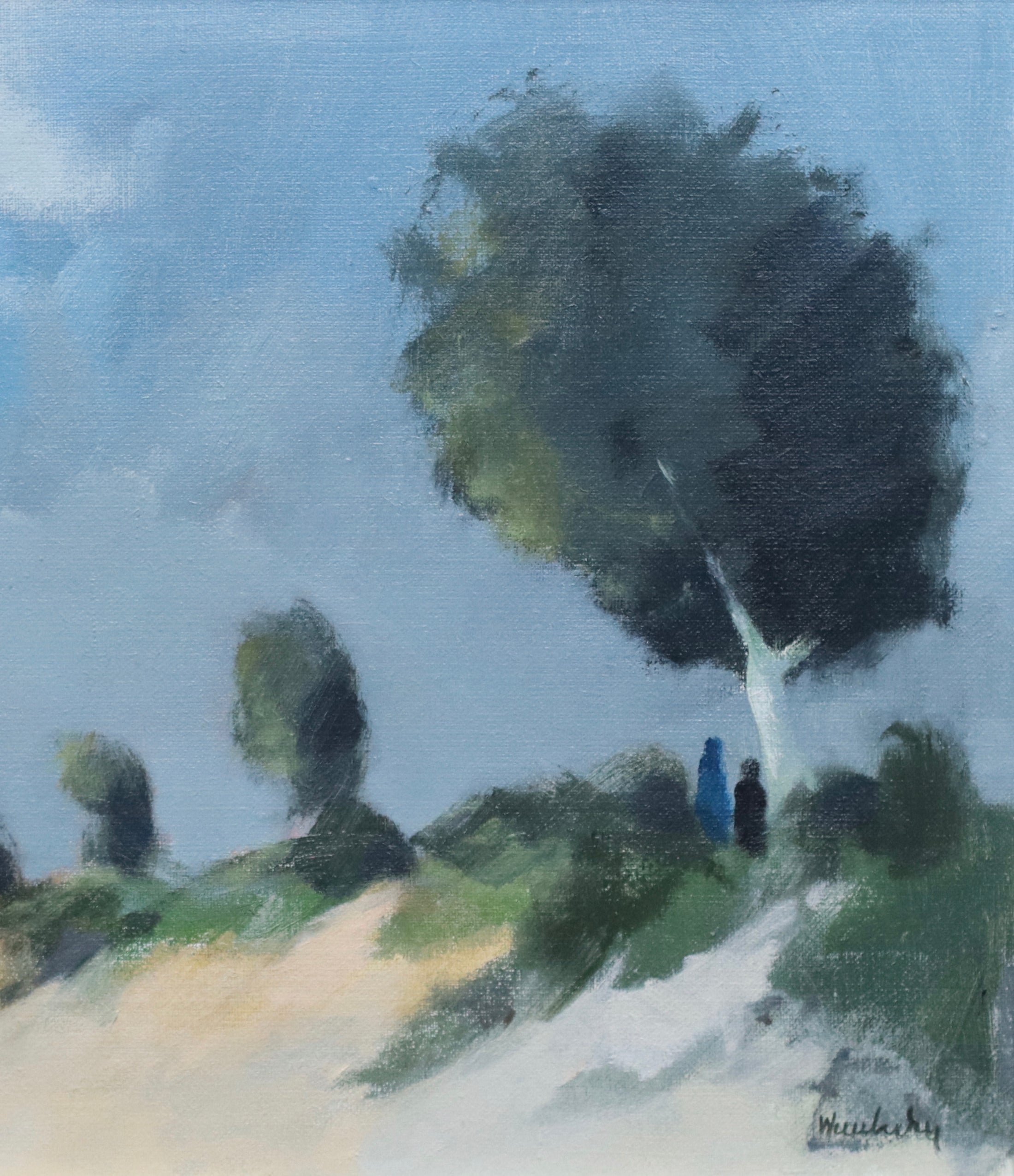 Mid Century Vintage Painting by Stig Wernheden from Sweden