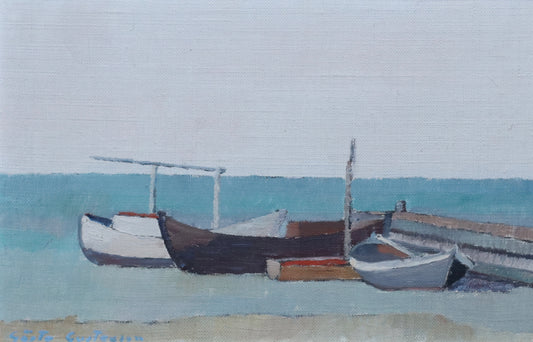 Vintage Oil Painting from Sweden by Gösta Gustafsson 1960's