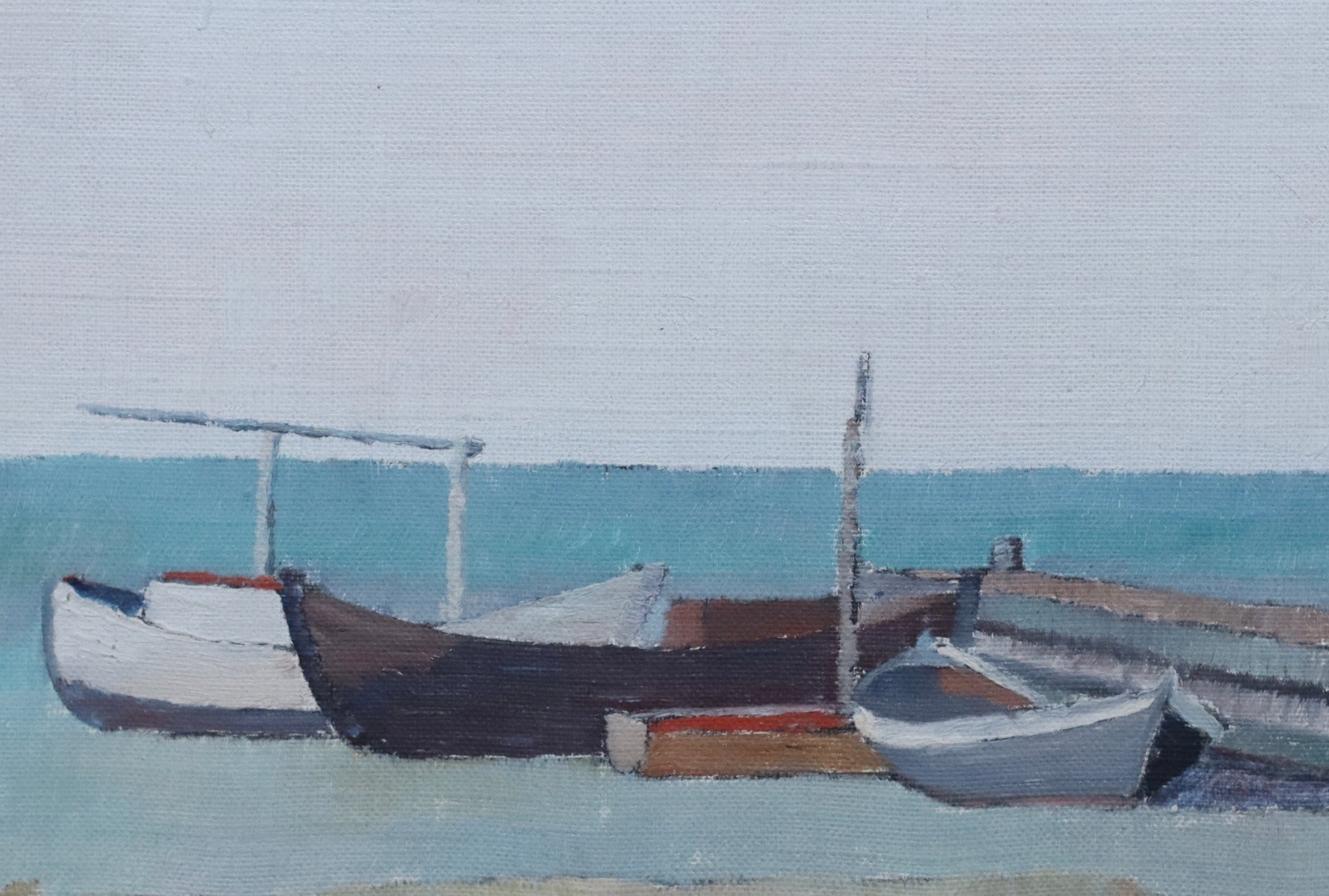 Vintage Oil Painting from Sweden by Gösta Gustafsson 1960's