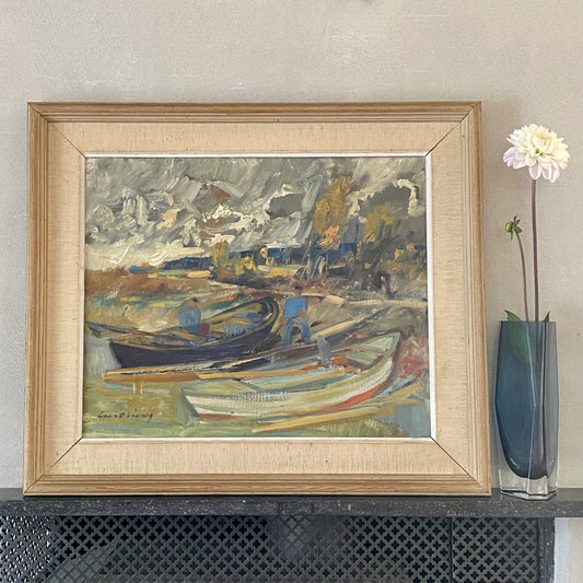 Vintage Oil Painting By Curt Viberg From Sweden
