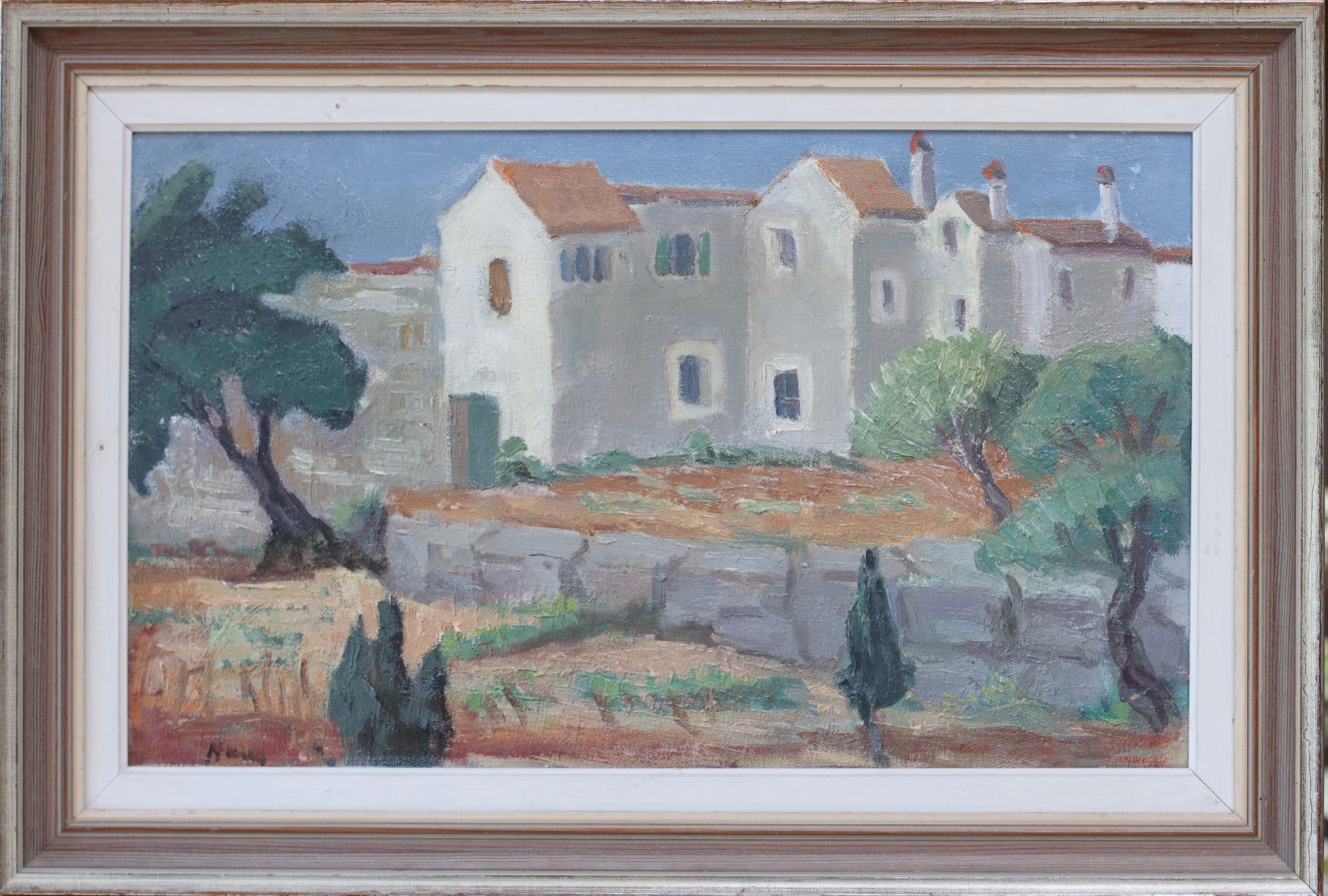 Mid Century Vintage Landscape Oil Painting From Sweden Vintage Art Room