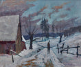 Load image into Gallery viewer, Vintage Winter Oil Painting From Sweden by Bertil Landelius