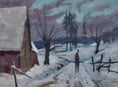Load image into Gallery viewer, Vintage Winter Oil Painting From Sweden by Bertil Landelius
