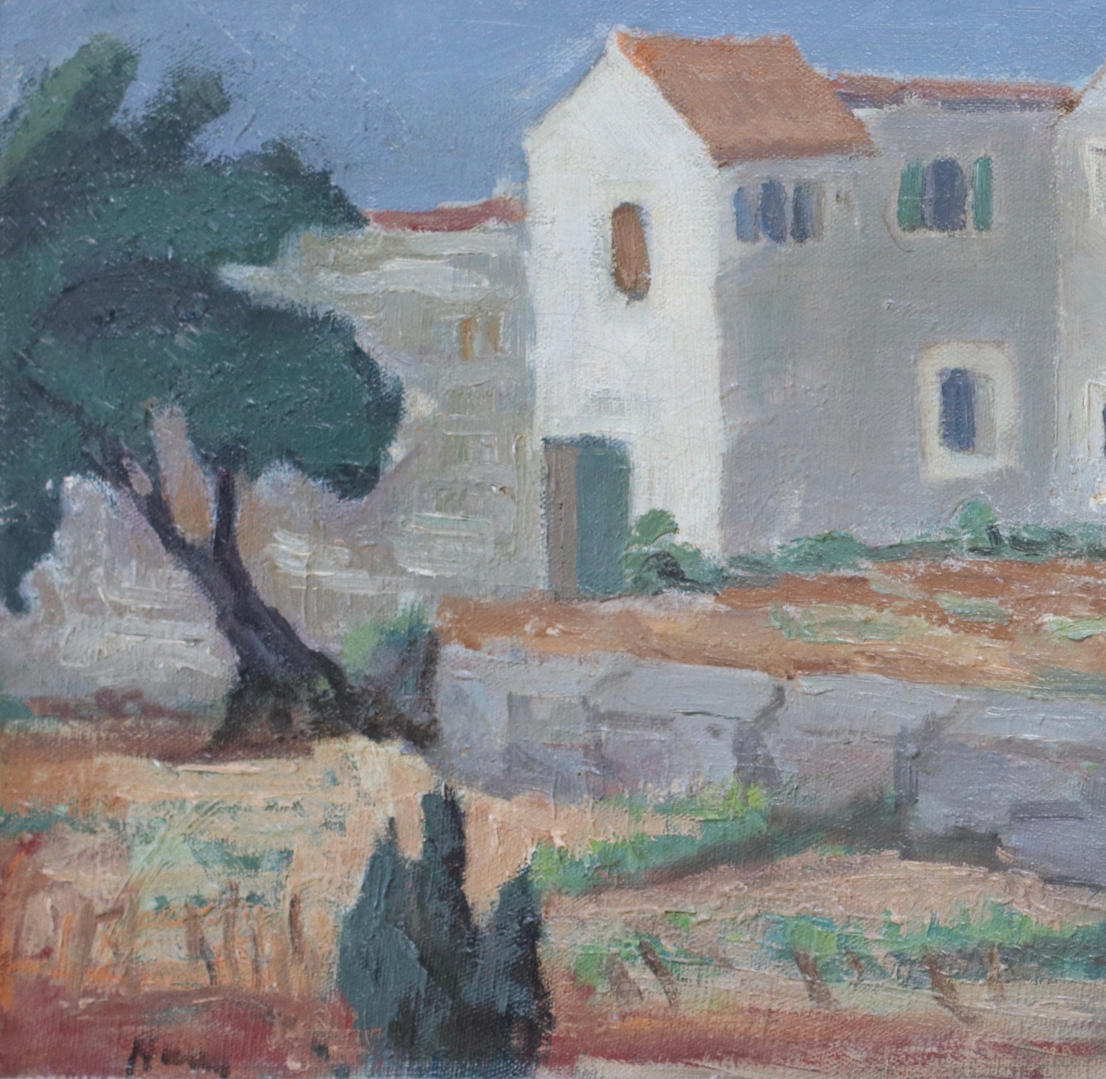 Mid Century Vintage Landscape Oil Painting From Sweden Vintage Art Room