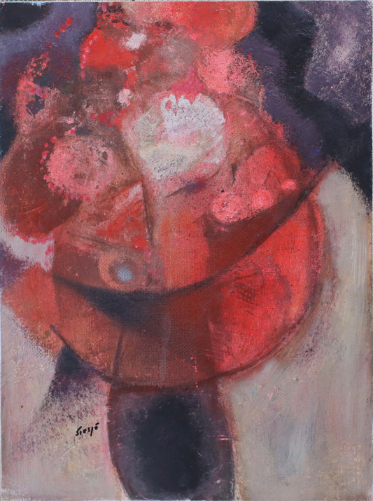 Vintage Expressionist Still Life Painting From Sweden