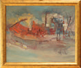 Load image into Gallery viewer, Vintage Art Room Abstract Oil Painting From Sweden