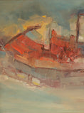 Load image into Gallery viewer, Vintage Art Room Abstract Oil Painting From Sweden