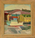 Load image into Gallery viewer, Vintage Mid Century Sailboat Painting From Sweden