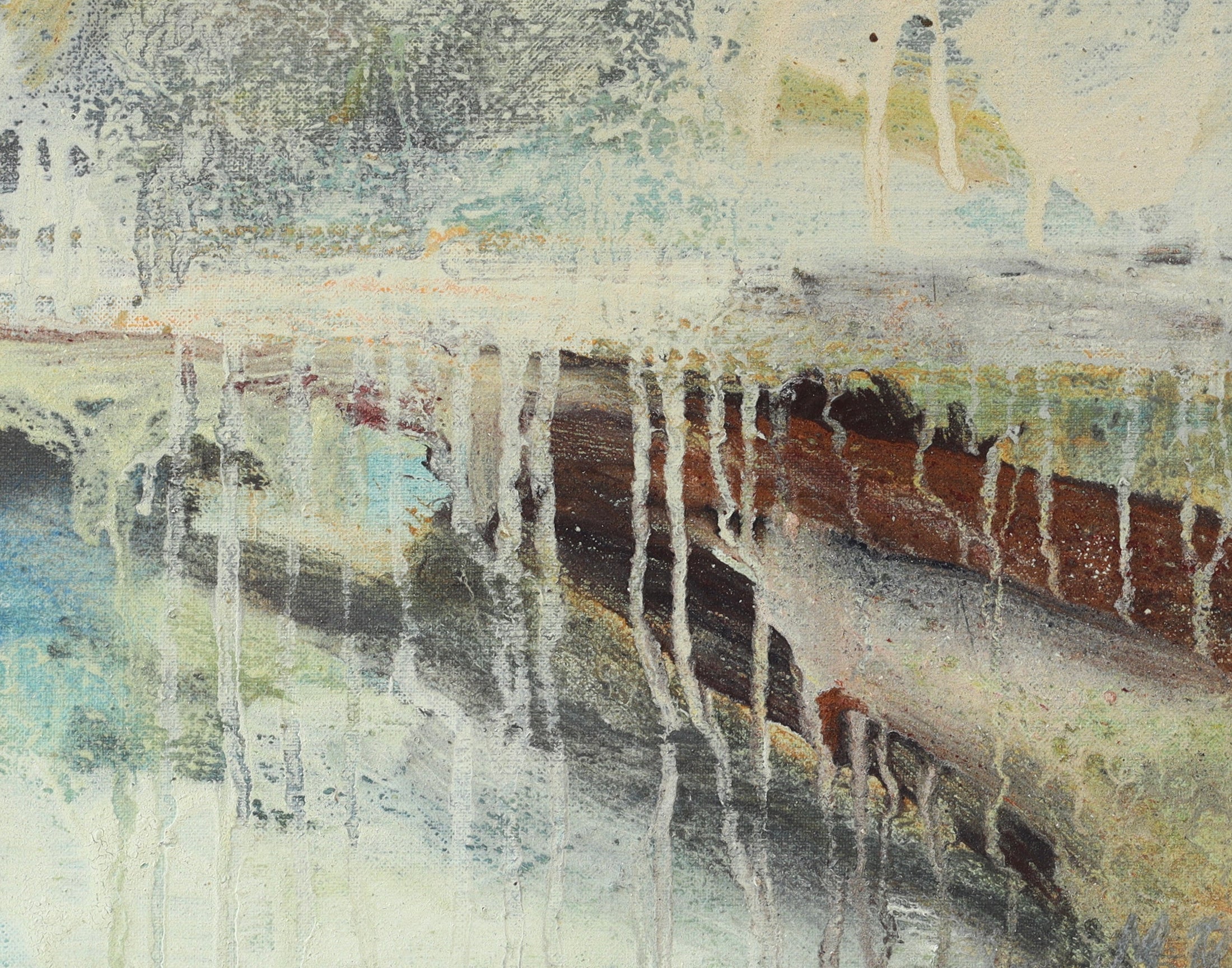 Vintage Abstract Oil Painting From Sweden By M Rabe