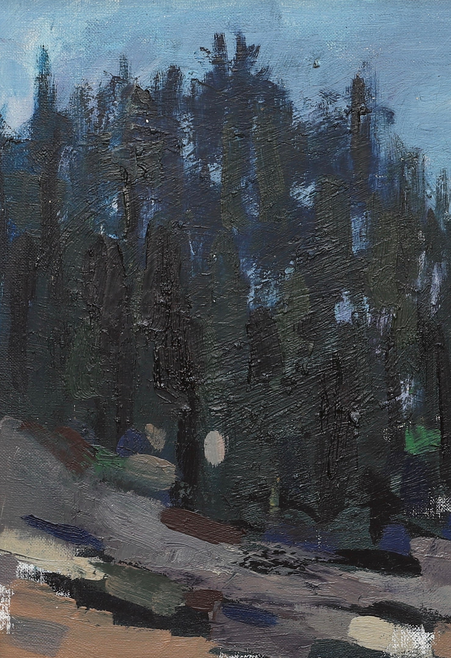 Mid Century Original Oil Painting From Sweden by Walterström
