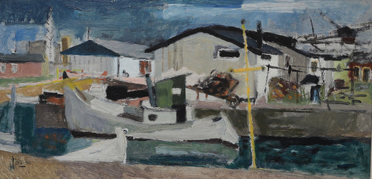 Original Oil Painting Vintage Mid Century By John Bören Sweden