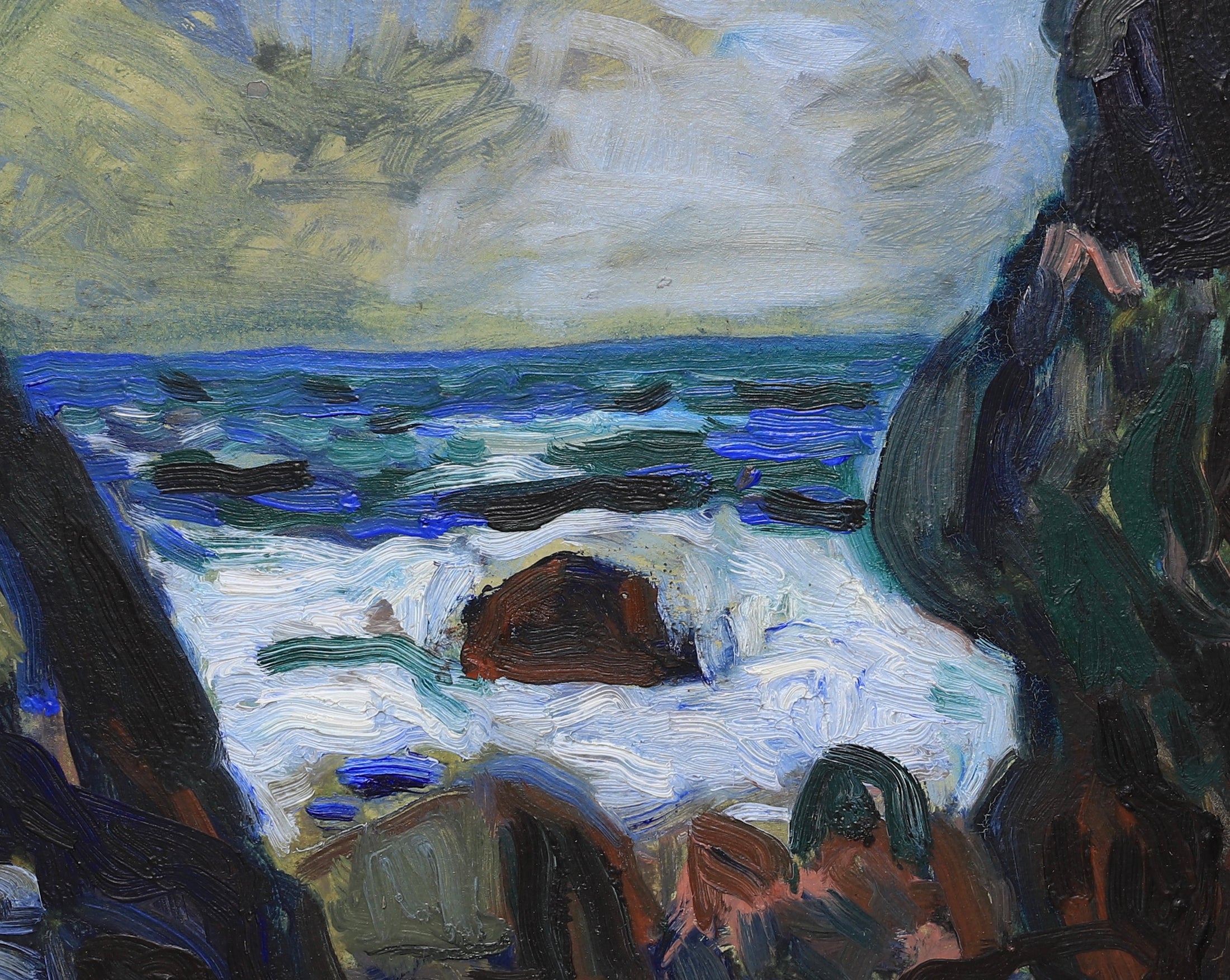 Vintage Mid Century Oil Painting From Sweden by Lars Herder