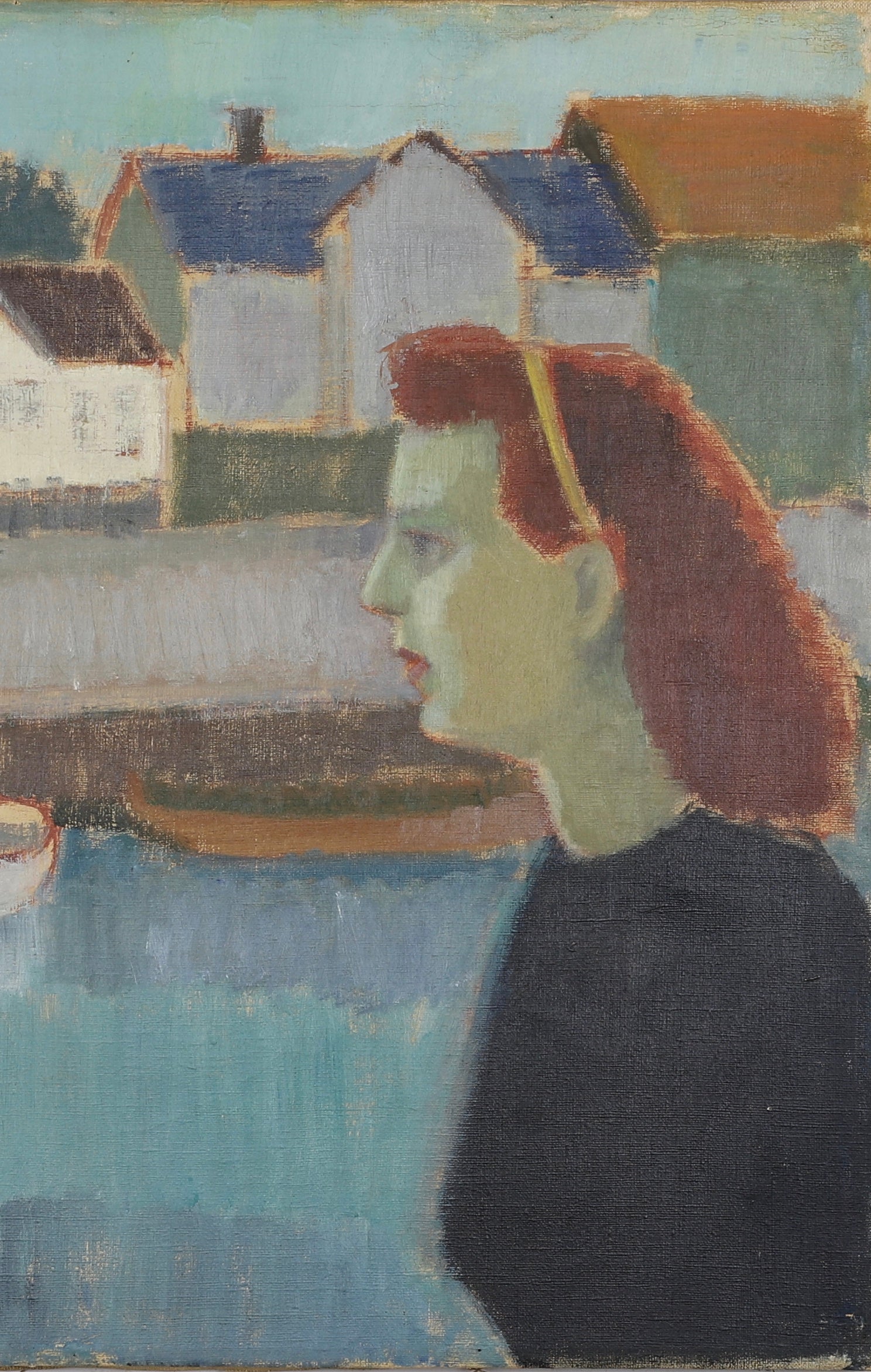 Mid Century Original Oil Painting by G Höglund Sweden