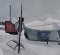 Load image into Gallery viewer, Mid Century Winterscape Oil Painting By Allan Erwö Sweden