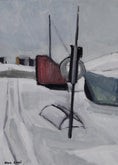 Load image into Gallery viewer, Mid Century Winterscape Oil Painting By Allan Erwö Sweden