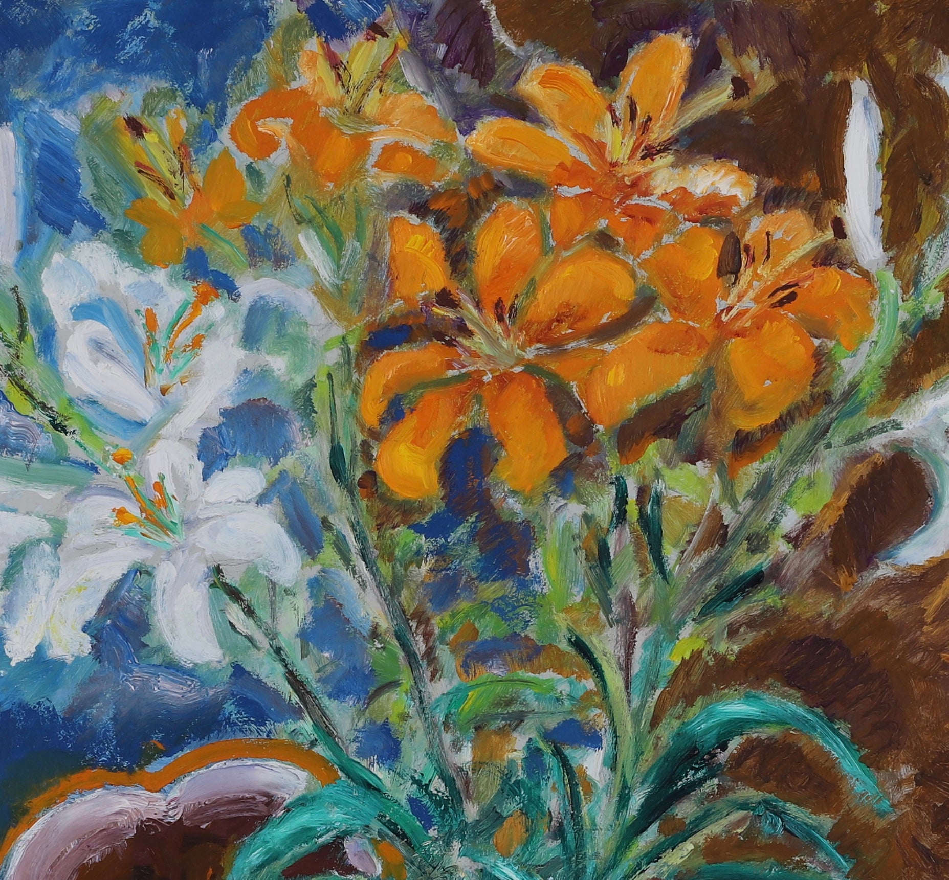 Mid Century Original Still Life Oil Painting from Sweden by Max Gregor Carlsson