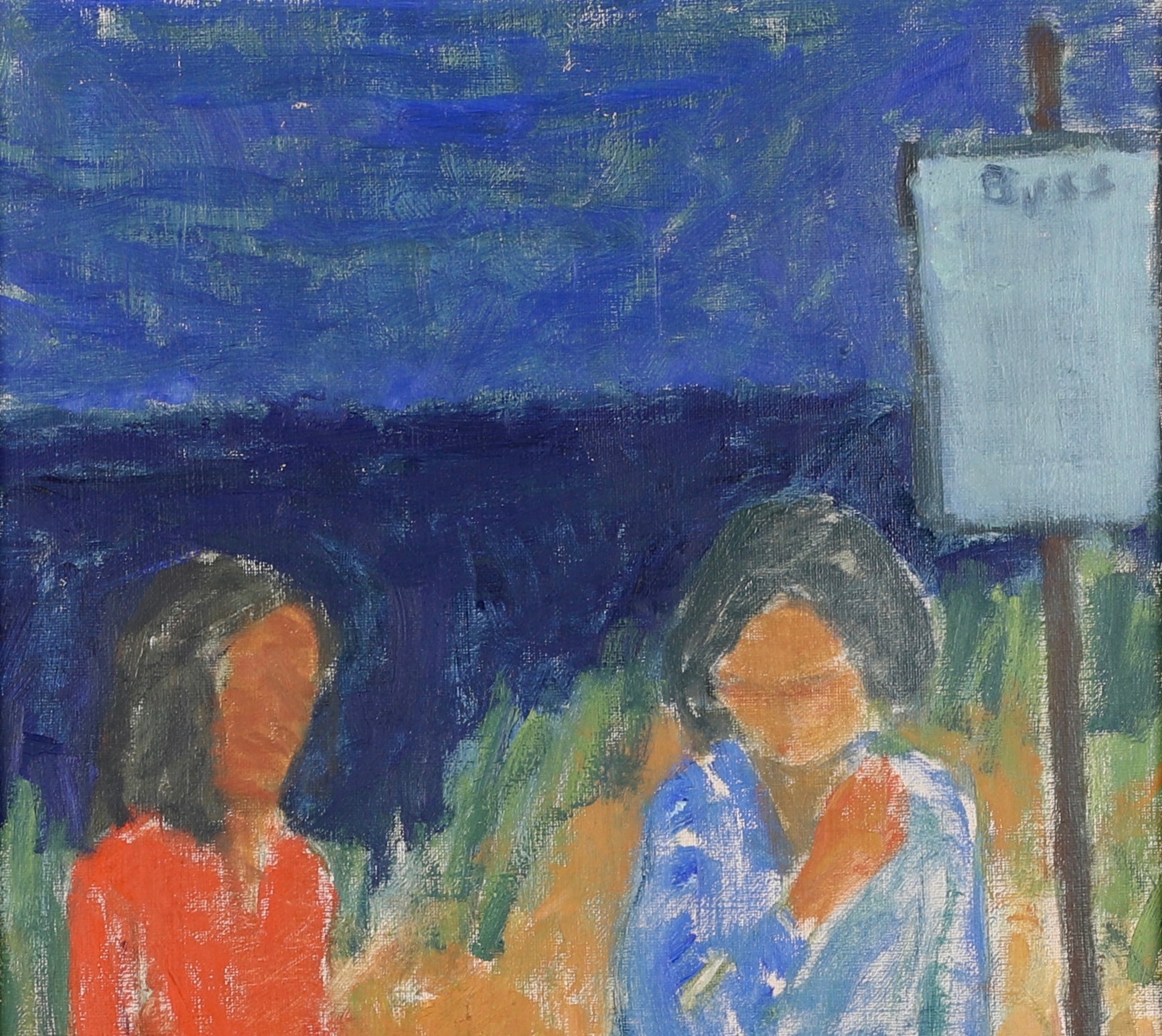 Vintage Mid Century Oil Painting By S Grändin Sweden