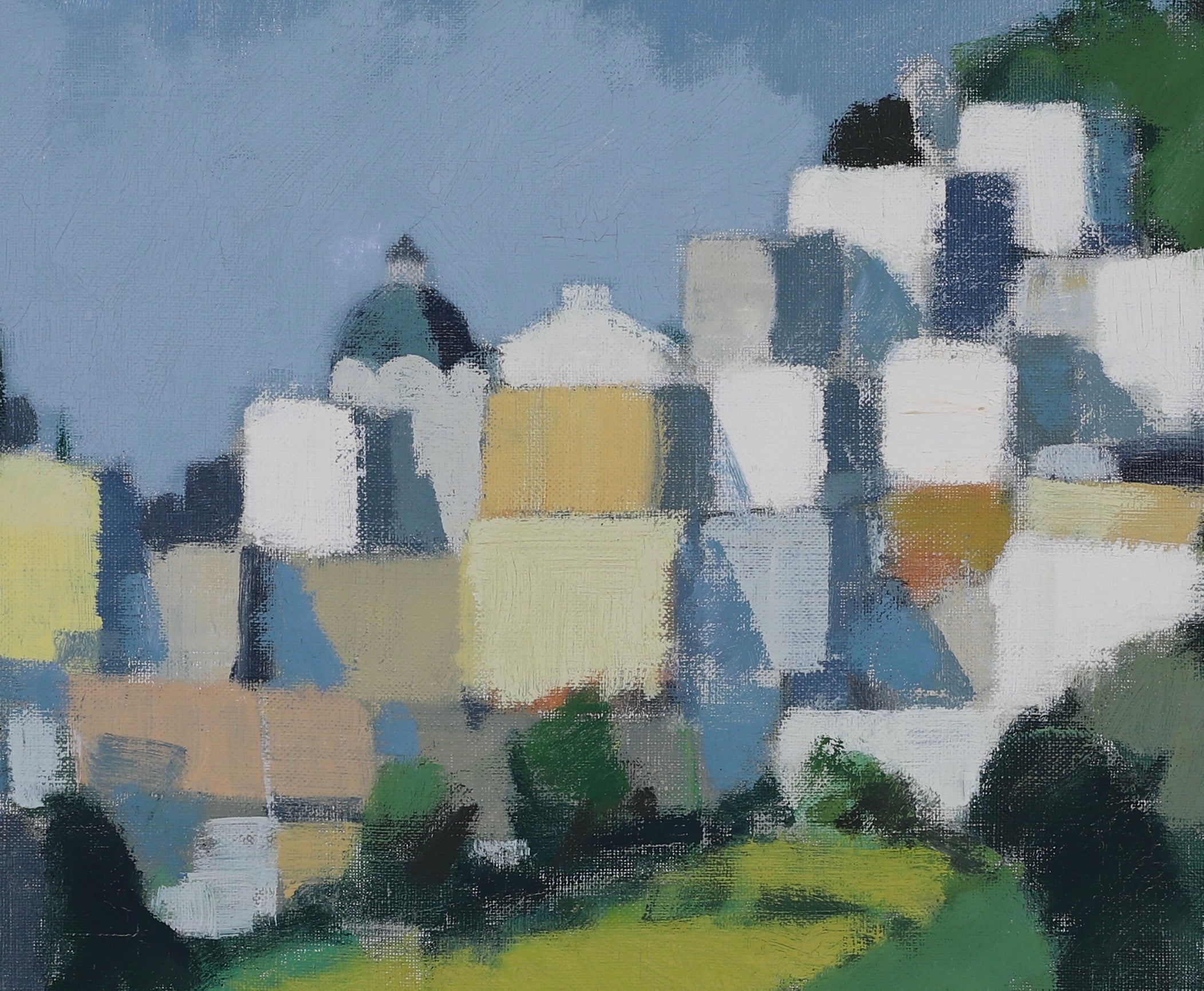 Mid Century Vintage Oil Painting - Capri- By Stig Wernheden Sweden