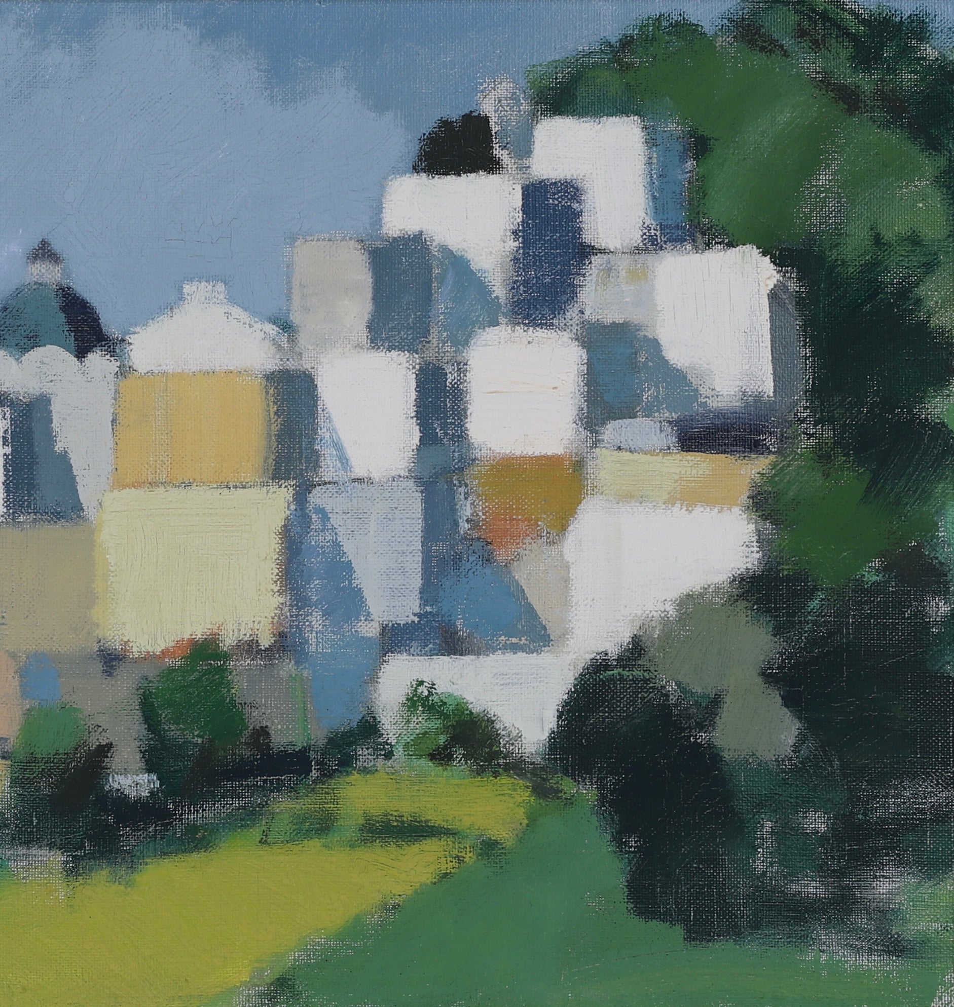 Mid Century Vintage Oil Painting - Capri- By Stig Wernheden Sweden