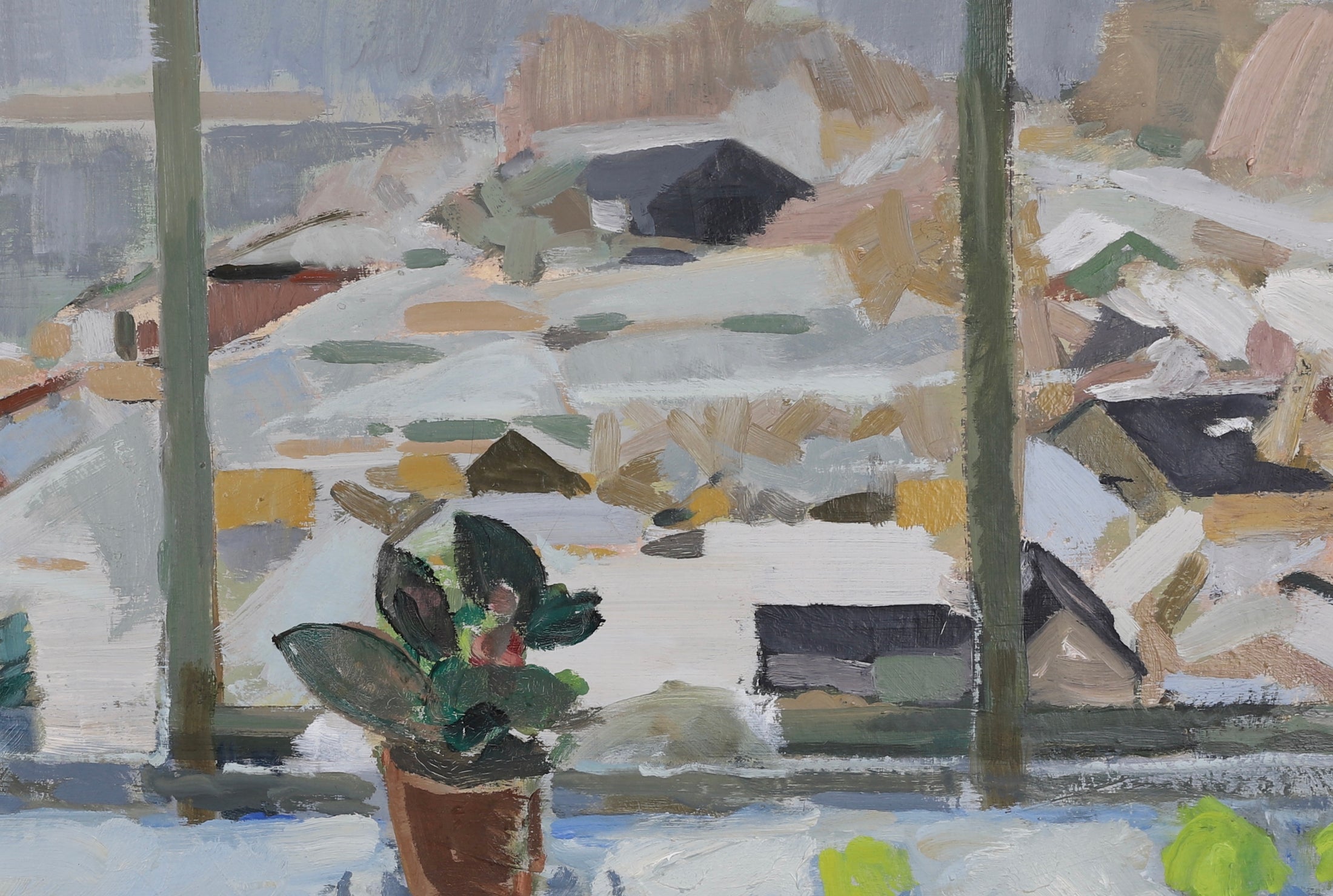 Vintage Landscape Oil Painting by Hugo Linér from Sweden