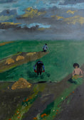 Load image into Gallery viewer, Vintage Art Room Mid Century Landscape Oil Painting From Sweden