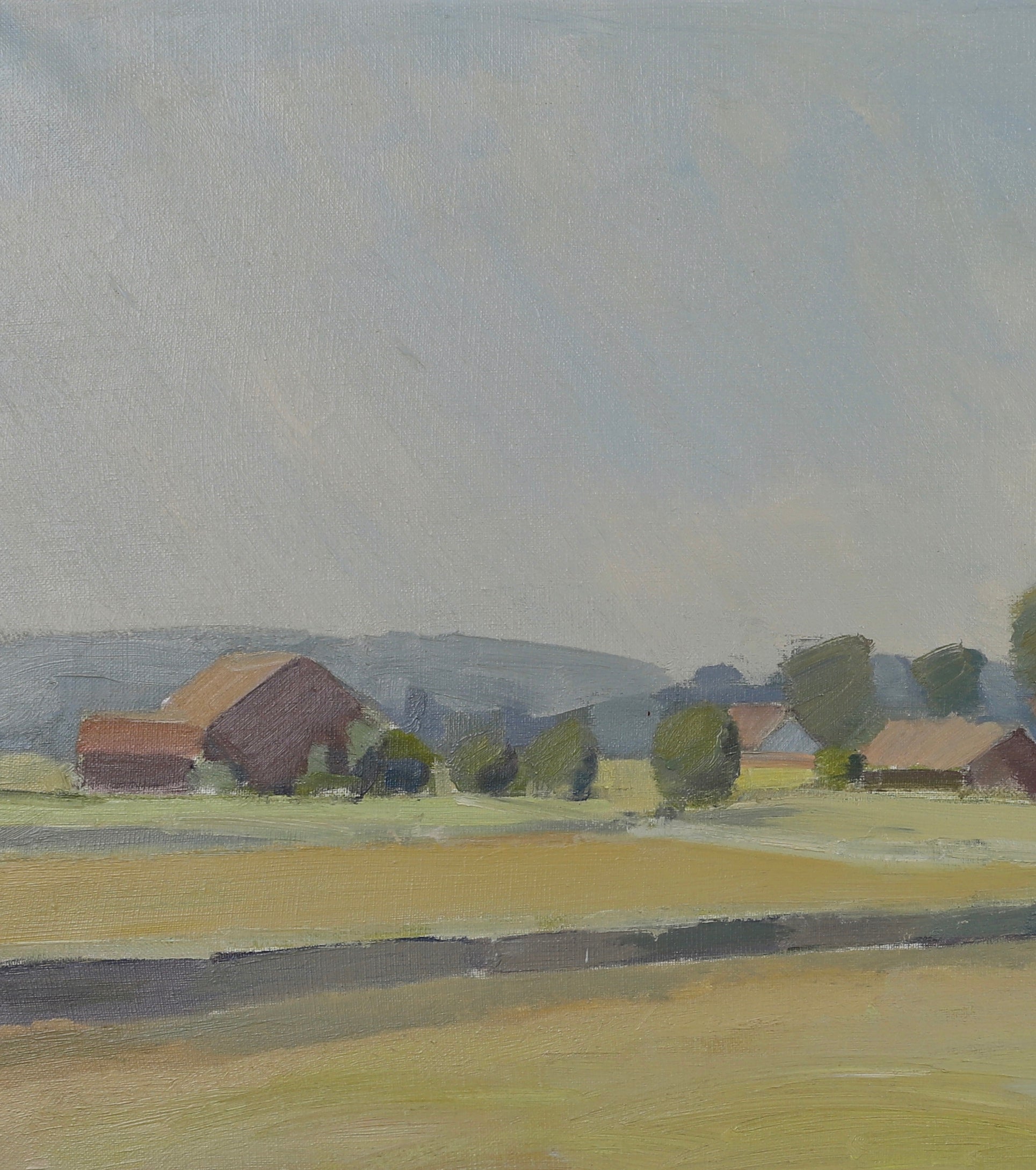 Vintage Landscape Oil Painting by Tage Nilsson from Sweden