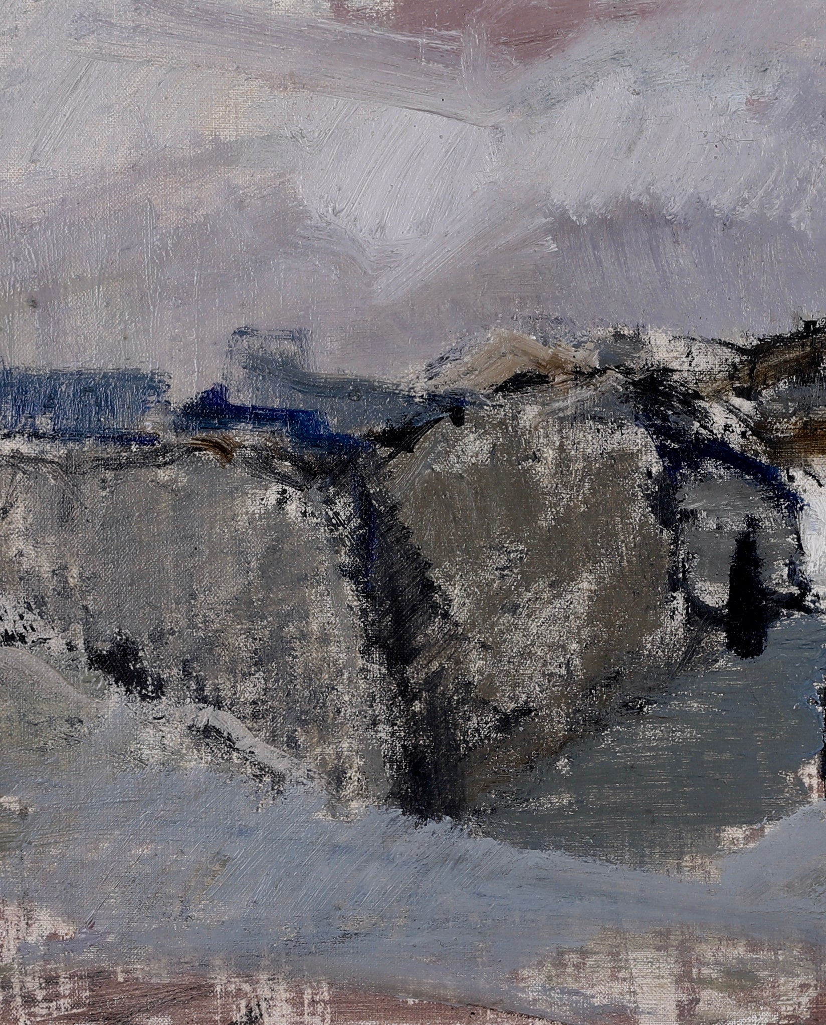 Mid Century Original Oil Painting From Sweden By Helge Cardell