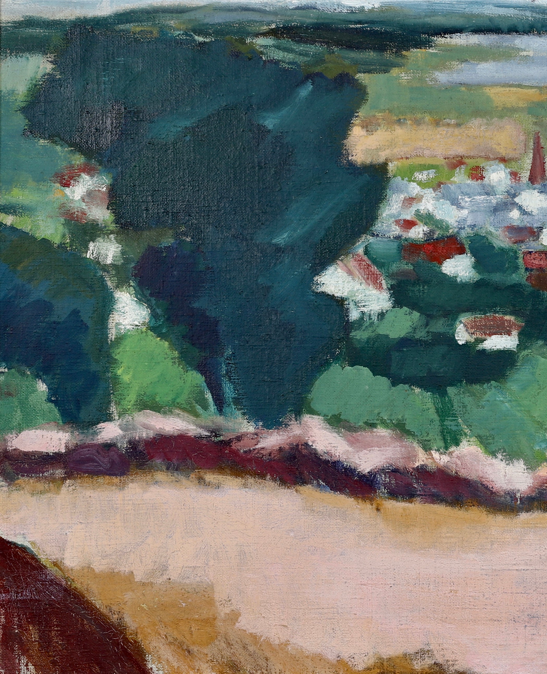 Vintage Art Room Mid Century Landscape Oil Painting By H Fredriksson From Sweden