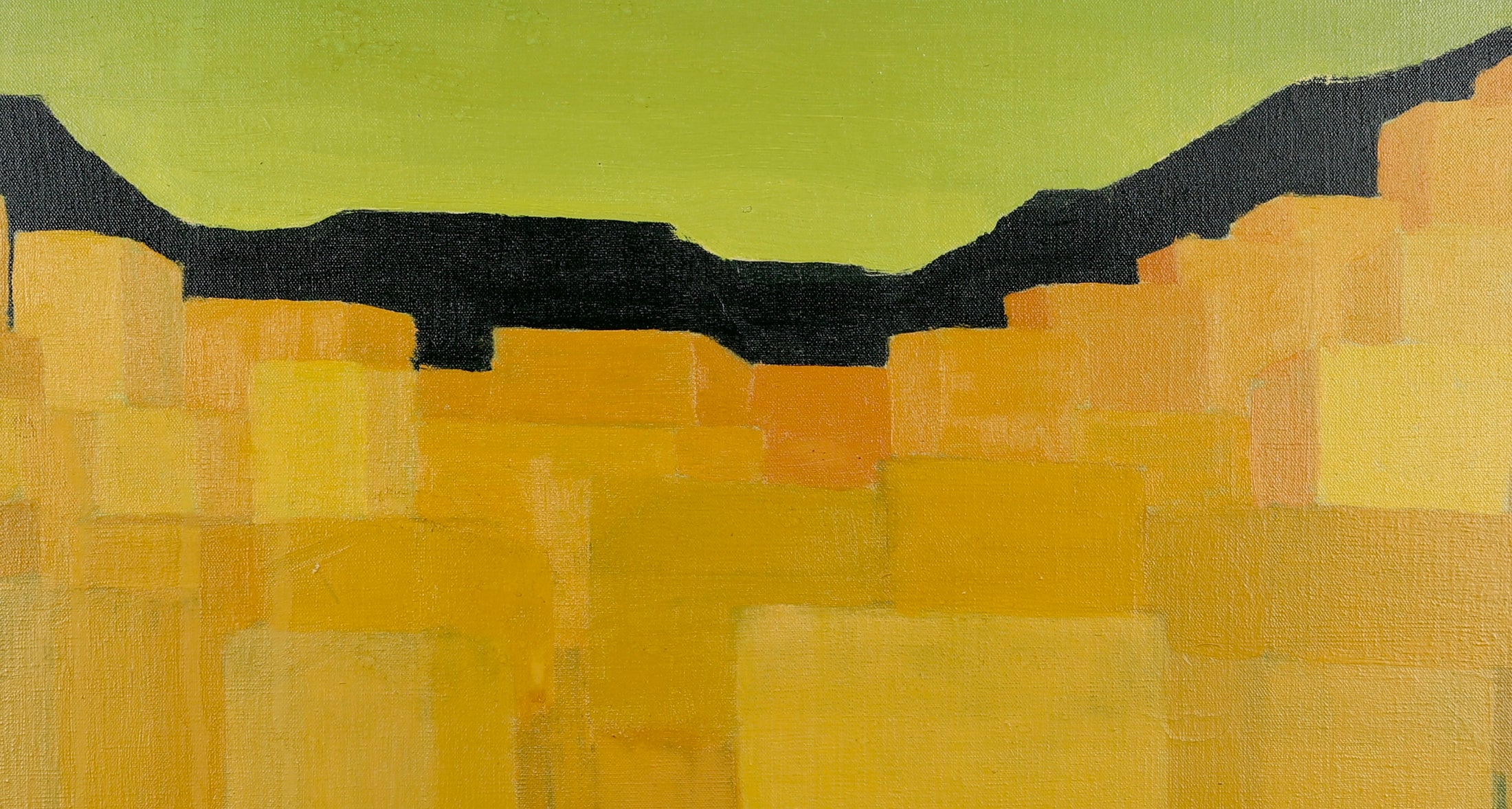 Vintage Art Room Mid Century Landscape Oil Painting From Sweden