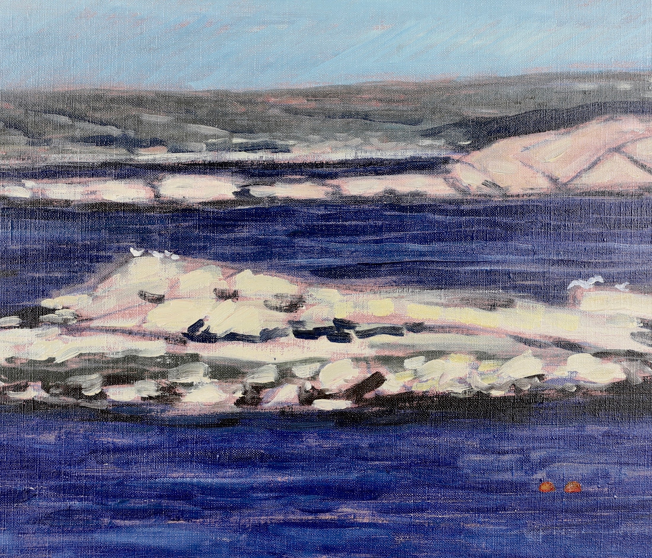 Striking Vintage Seascape Oil Painting By Erixon Sweden