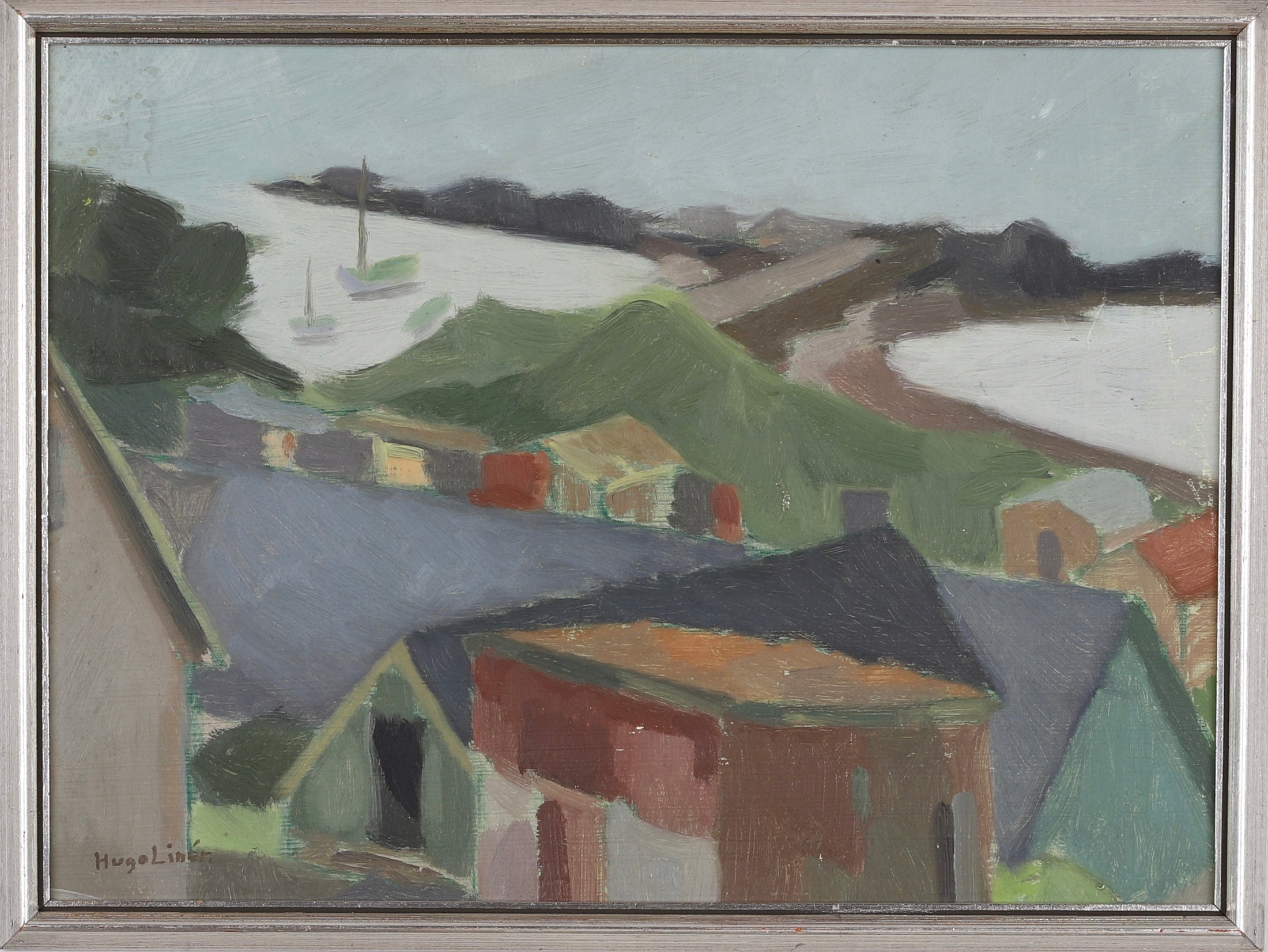 Vintage Oil Painting by Hugo Linér from Sweden