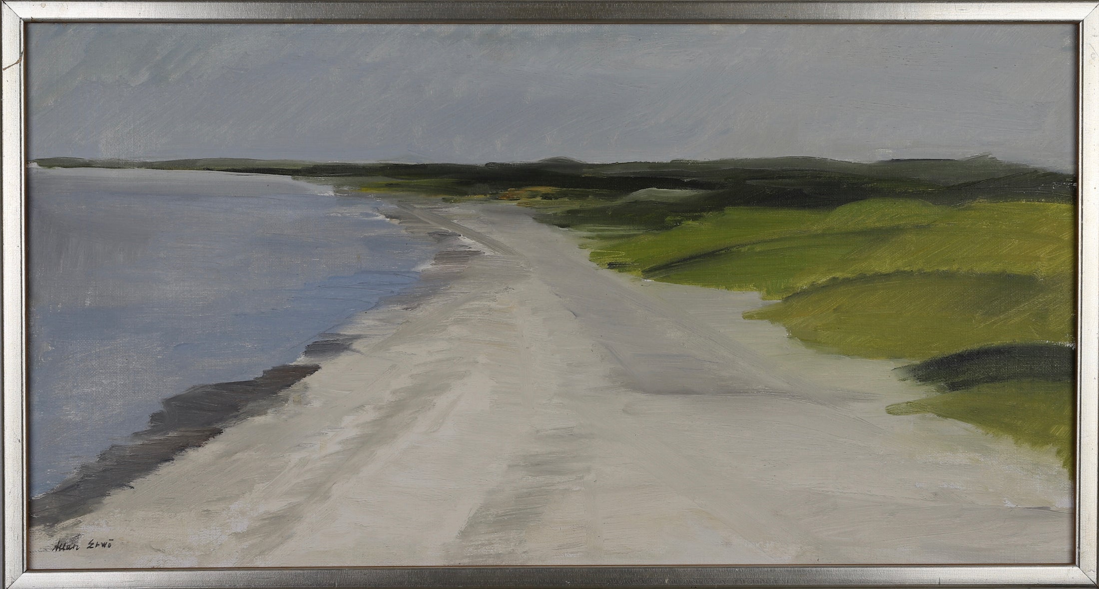 Mid Century Seascape Oil Painting By Allan Erwö Sweden