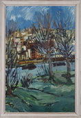 Load image into Gallery viewer, Vintage Art Room Mid Century Oil Painting By R MolinFrom Sweden